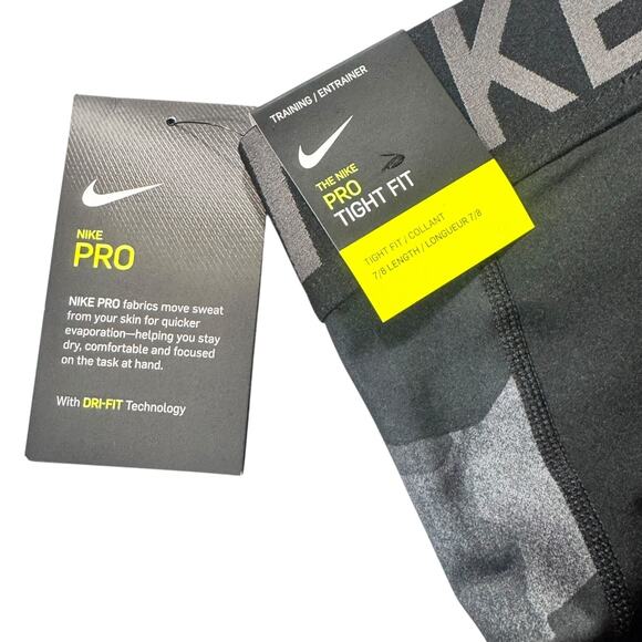 14.  NEW W/ Tag  Nike Women's Pro Icon Clash 7/8 Camo Leggings Size Medium - Picture 8 of 10